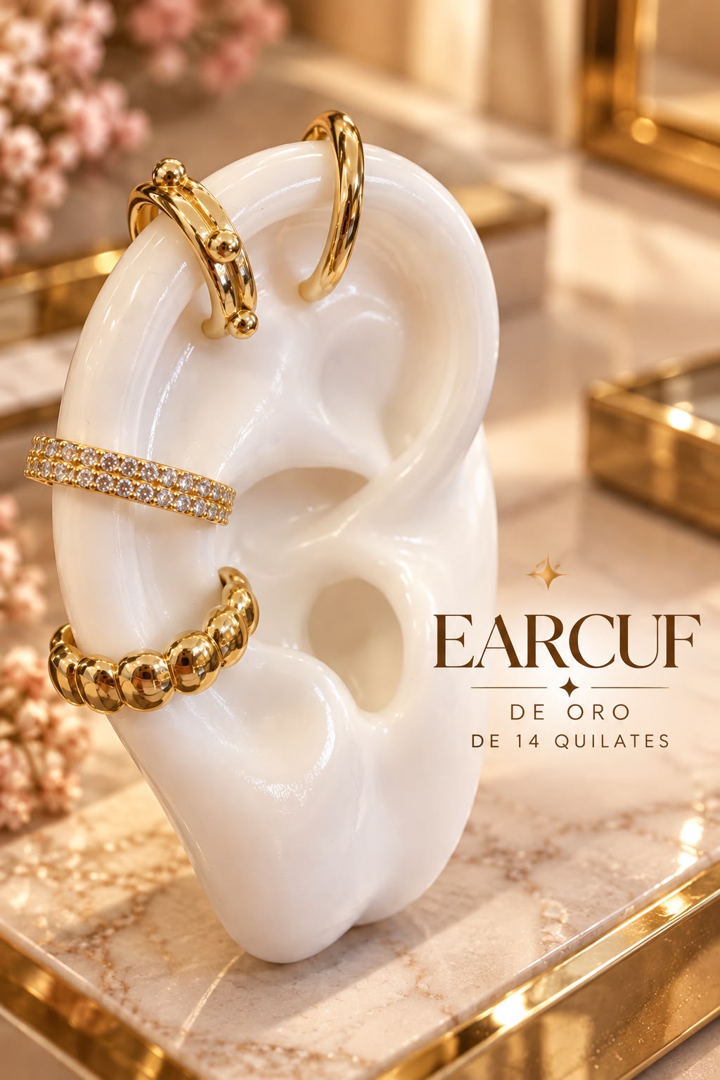 EAR CUFF 14K 4VARIOS